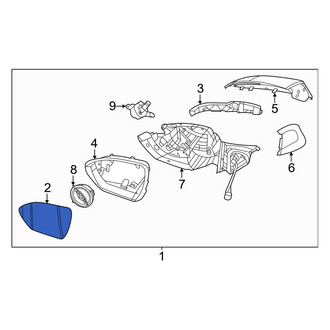 Hyundai OE - Front Right Door Mirror Glass