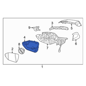 Hyundai OE - Front Left Door Mirror Housing
