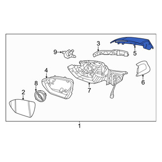 Hyundai OE - Front Left Inner Door Mirror Cover