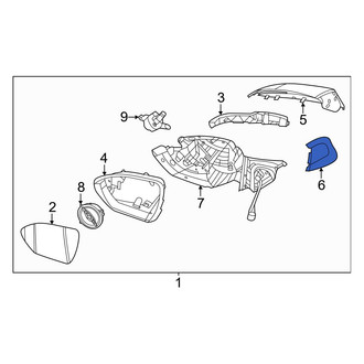 Hyundai OE - Front Right Inner Door Mirror Cover