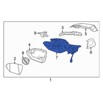 Hyundai OE - Front Left Door Mirror Base