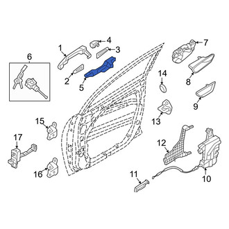Hyundai OE - Rear Left Exterior Door Handle Base