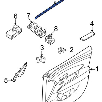 Hyundai OE - Front Right Door Window Belt Weatherstrip