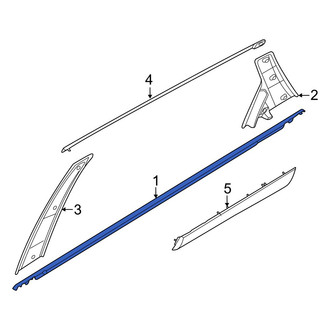 Hyundai OE - Rear Right Lower Door Belt Molding