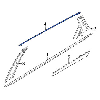 Hyundai OE - Rear Left Upper Door Belt Molding