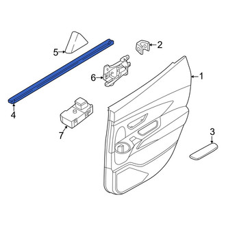 Hyundai OE - Rear Left Door Window Belt Weatherstrip