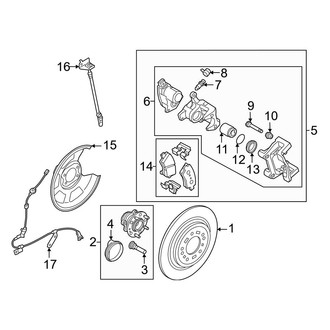 Hyundai OE - Rear Suspension - Brake Components (FWD)