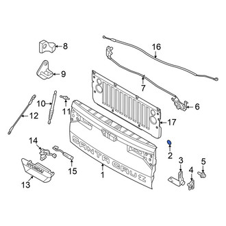 Hyundai OE - Rear Center Tailgate Stop Bumper
