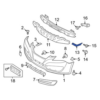 Hyundai OE - Front Left Bumper Cover Support Rail