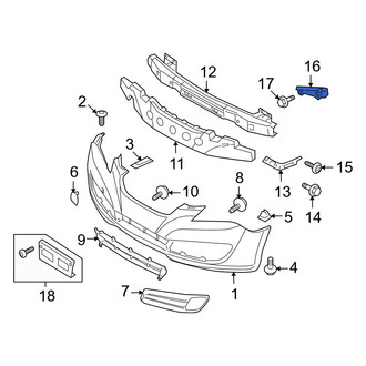 Hyundai OE - Left Bumper Impact Bar Brace