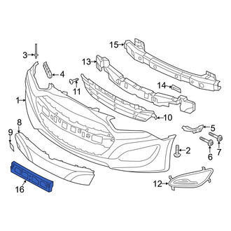 Hyundai OE - Front License Plate Light Panel