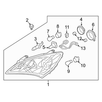 Hyundai OE - Front Lamps - Headlamp Components (With Halogen Lamps)
