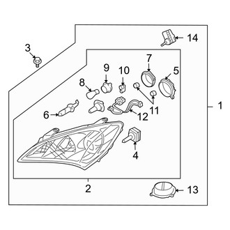 Hyundai OE - Front Lamps - Headlamp Components (With HID Xenon Lamps)