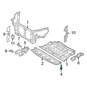 Hyundai OE - Radiator Support Splash Shield Bolt
