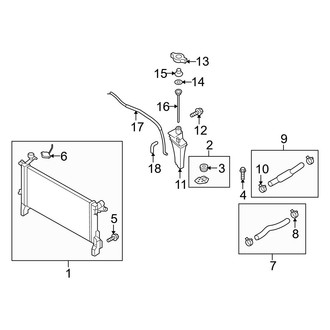 Hyundai OE - Cooling - Radiator & Components (2.0L)