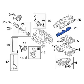 Hyundai OE - Left Lower Engine Intake Manifold Gasket