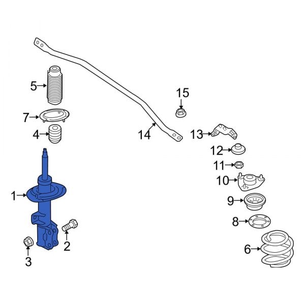 Hyundai OE 546512M300 Front Left Suspension Strut