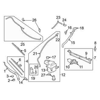 Hyundai OE - Windshield - Wiper & Washer Components