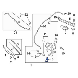 Hyundai OE - Washer Fluid Level Sensor