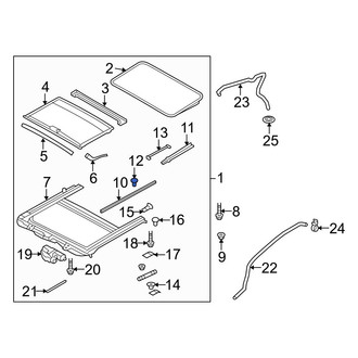 Hyundai OE - Sunroof Guide Jaw Bolt