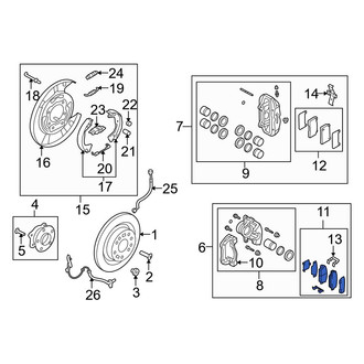 Hyundai OE - Rear Disc Brake Pad Set