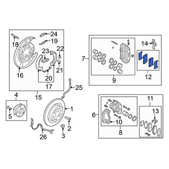 Hyundai OE - Rear Disc Brake Pad Set