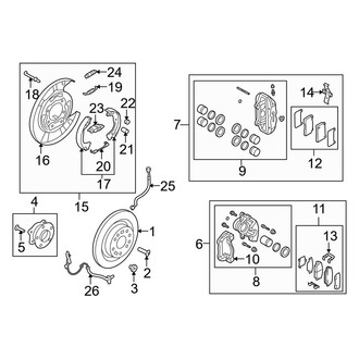 Hyundai OE - Rear Suspension - Brake Components