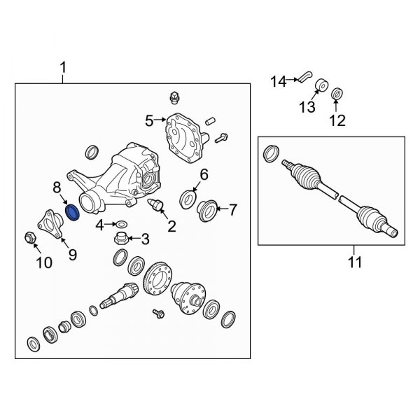 Differential Drive Pinion Oil Deflector