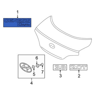 Hyundai OE - Rear Deck Lid Emblem