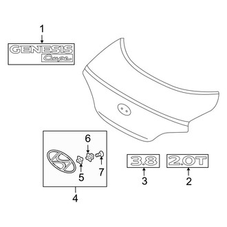 Hyundai OE - Trunk Lid - Exterior Trim