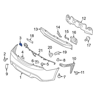 Hyundai OE - Upper Bumper Cover Nut