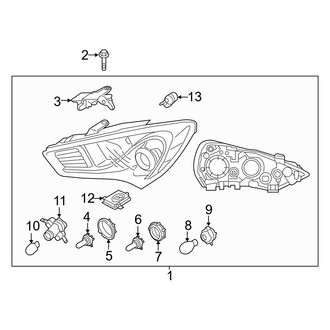 Hyundai OE - Front Lamps - Headlamp Components (With HID Xenon Lamps)