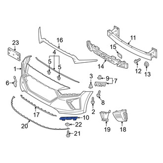Hyundai OE - Front Left Lower Bumper Cover Support Rail