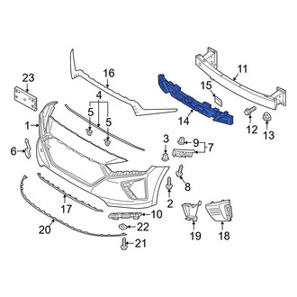 Hyundai OE - Front Bumper Impact Absorber