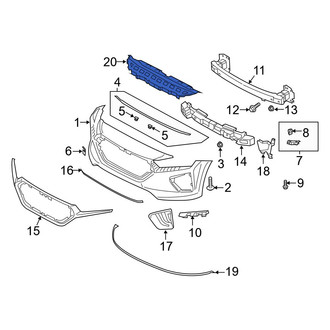 Hyundai OE - Front Upper Bumper Cover Support Rail