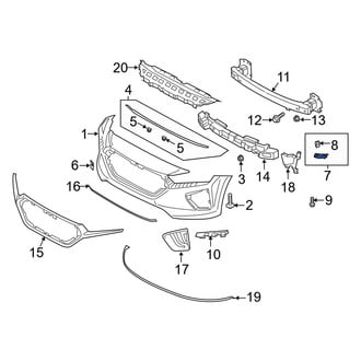 Hyundai OE - Front Left Bumper Guide