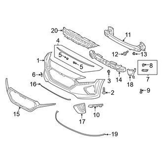 Hyundai OE - Front Bumper & Grille - Bumper & Components