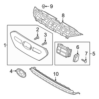 Hyundai OE - Front Bumper & Grille - Grille & Components (Electric), (Electric Limited / Electric SE)