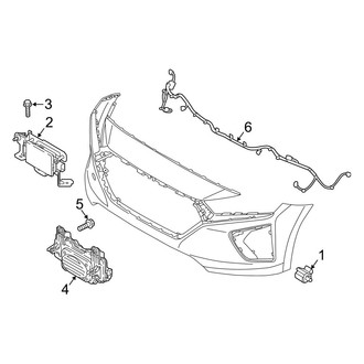 Hyundai OE - Front Bumper & Grille - Electrical Components (Hybrid Blue / Hybrid Limited / Hybrid SEL)