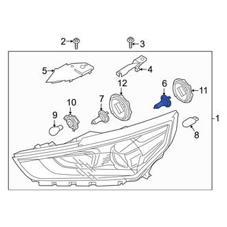 Hyundai Genesis Coupe Headlight Components Brackets, Adapters — CARiD