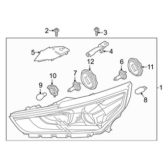Hyundai OE - Front Lamps - Headlamp Components (Halogen)