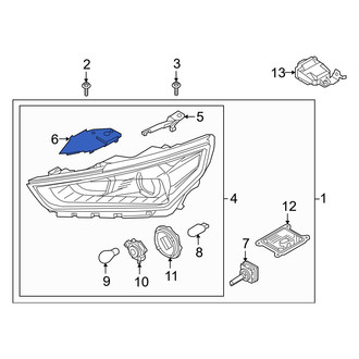 Hyundai OE - Left Inner Headlight Bracket