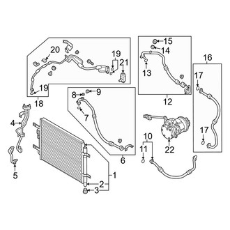 Hyundai OE - Air Conditioner & Heater - Condenser, Compressor & Lines (Electric, W/O Heat Pump), (Electric / Electric Limited)