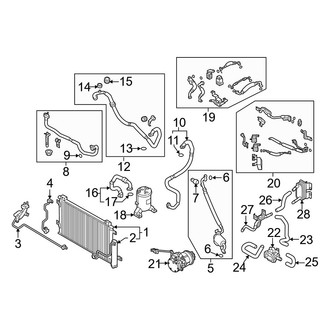 Hyundai OE - Air Conditioner & Heater - Condenser, Compressor & Lines (Electric, With Heat Pump), (Electric / Electric Limited)