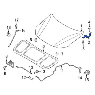 Hyundai OE - Front Right Hood Hinge