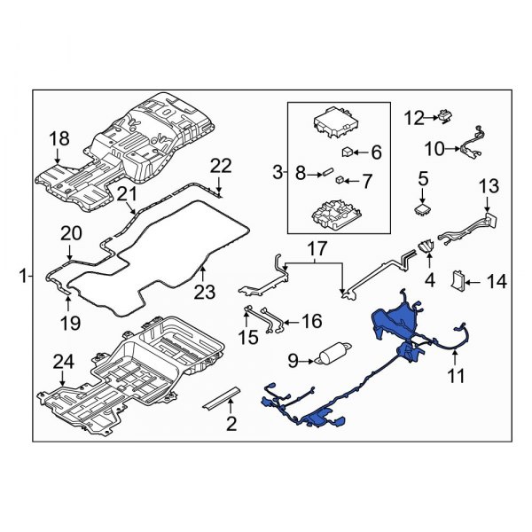 Hyundai OE 375C1G7520 Drive Motor Battery Pack Control Module Wiring