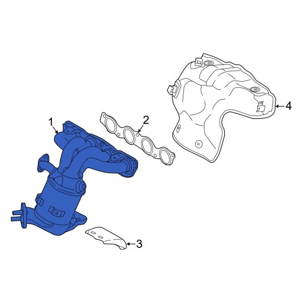 Catalytic Converter with Integrated Exhaust Manifold