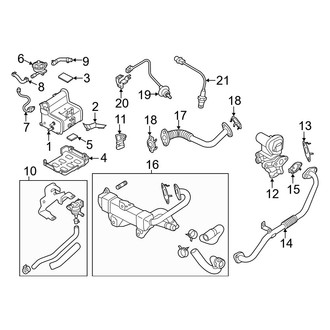 Hyundai OE - Emission System - Emission Components (Hybrid), (Hybrid Blue / Hybrid Limited / Hybrid SEL)