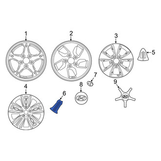 Hyundai OE - Wheel Cap Emblem