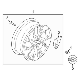 Hyundai OE - Wheels (Electric), (Electric Limited / Electric SE)